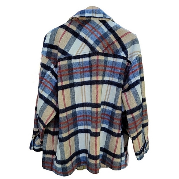 Zara Plaid Wool Shacket Overshirt Size XL - Picture 6 of 14
